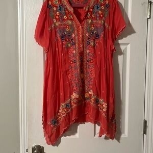 Johnny Was top size XXL coral